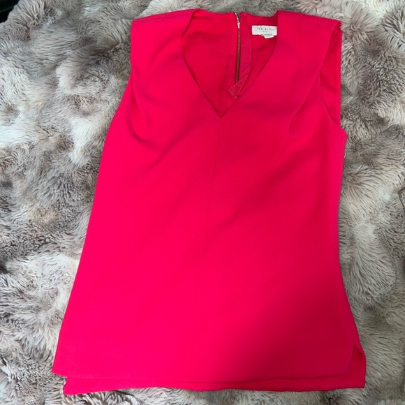 Ted Baker Hot Pink Dexi Sleeveless Top, 0UK,2US - Picture 5 of 12